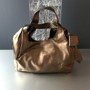 SOLD - Valentino Large Hobo Bag - Bronze Metallic